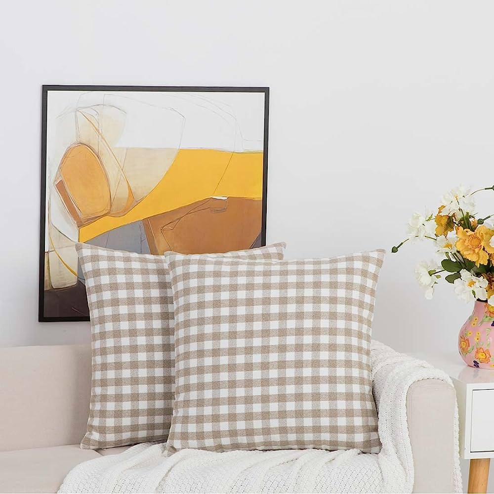 PantaNoco Buffalo Check Plaid Throw Pillow Covers Set of 2 Farmhouse Decorative Case Cushion Home... | Amazon (US)