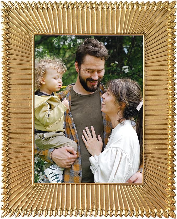 Kimdio 6x8 Picture Frames Resin Table Frame Rustic Photo Frame with High Definition Glass for Wal... | Amazon (US)
