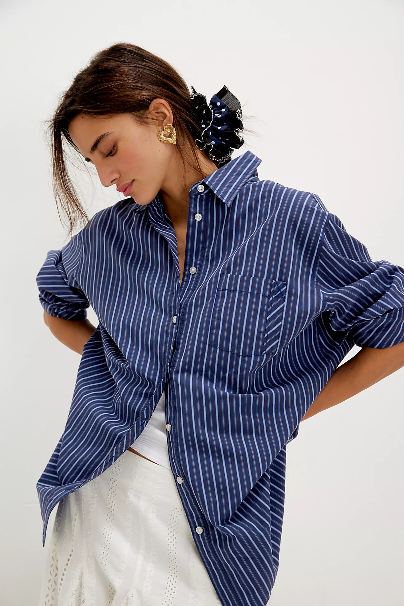Sabine Striped Articulated Shirt | Free People (Global - UK&FR Excluded)