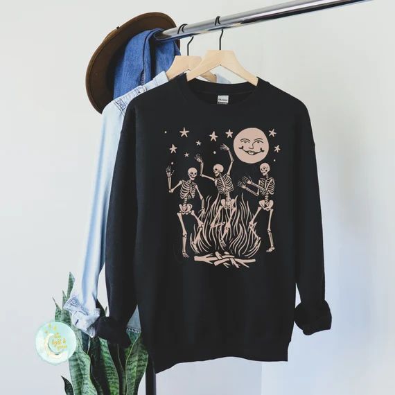 Halloween Sweatshirt Witchy Shirt Halloween Crewneck Pastel Goth Tshirt Gothic Shirt Witches Myst... | Etsy (US)