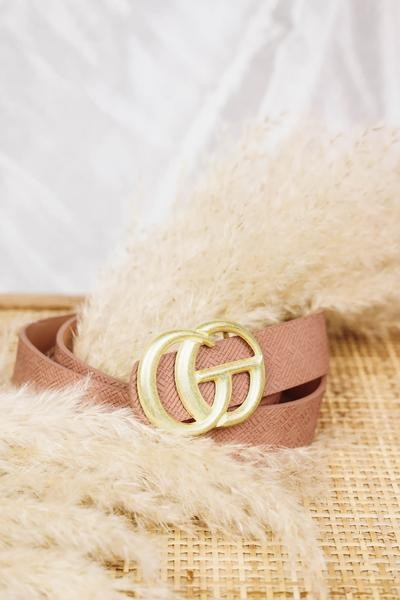 Large G Belt -  Woven Matte Blush | Hazel and Olive