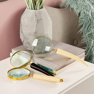 CosmoLiving by Cosmopolitan Black Metal Eclectic Magnifying Glass (Set of 3) 28329 - The Home Dep... | The Home Depot