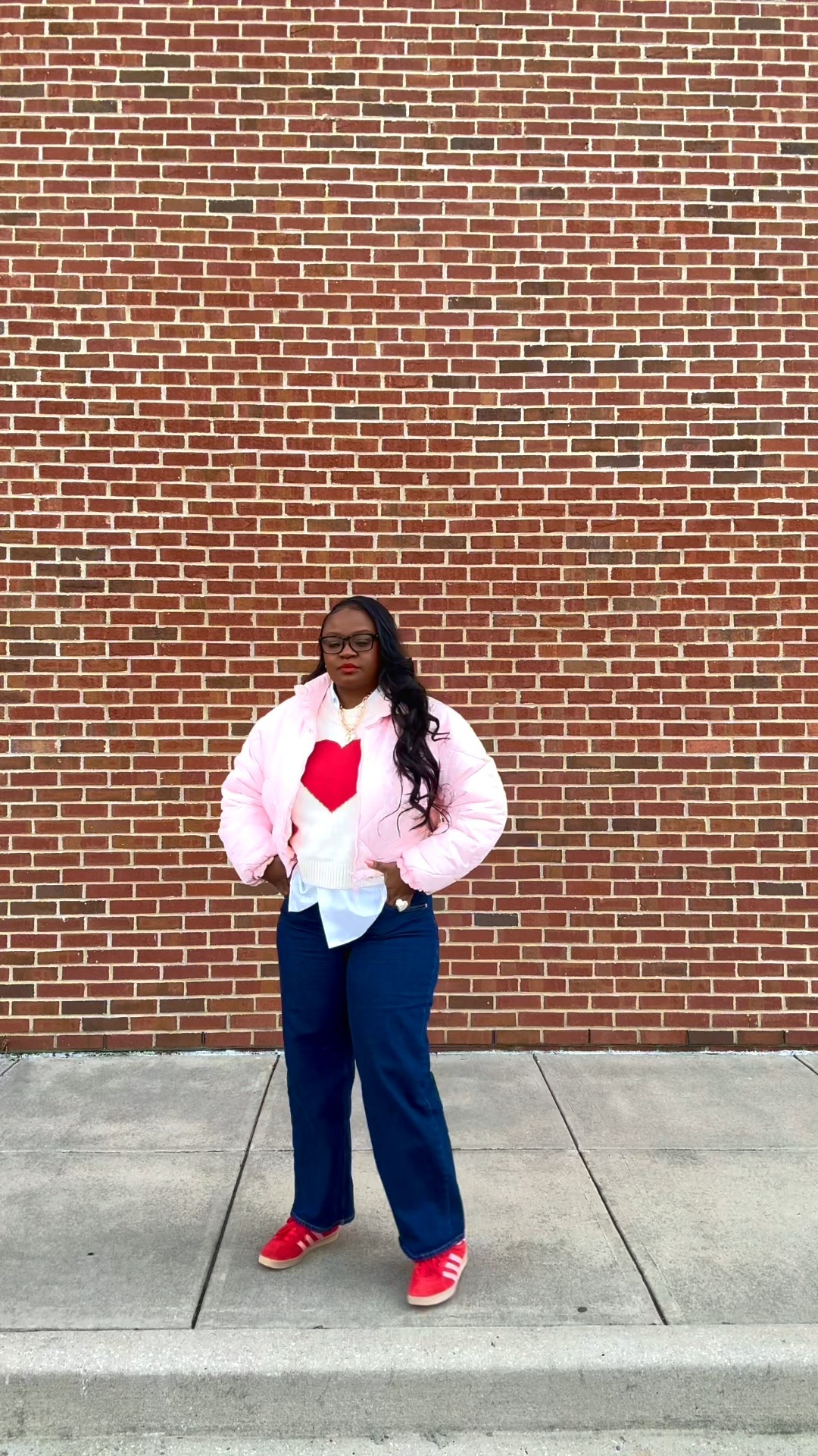 Loved this lil cute sweater with my sneakers 🫶🏾❤️💕 

#LTKdayinmylife #LTKValentine #LTKootd