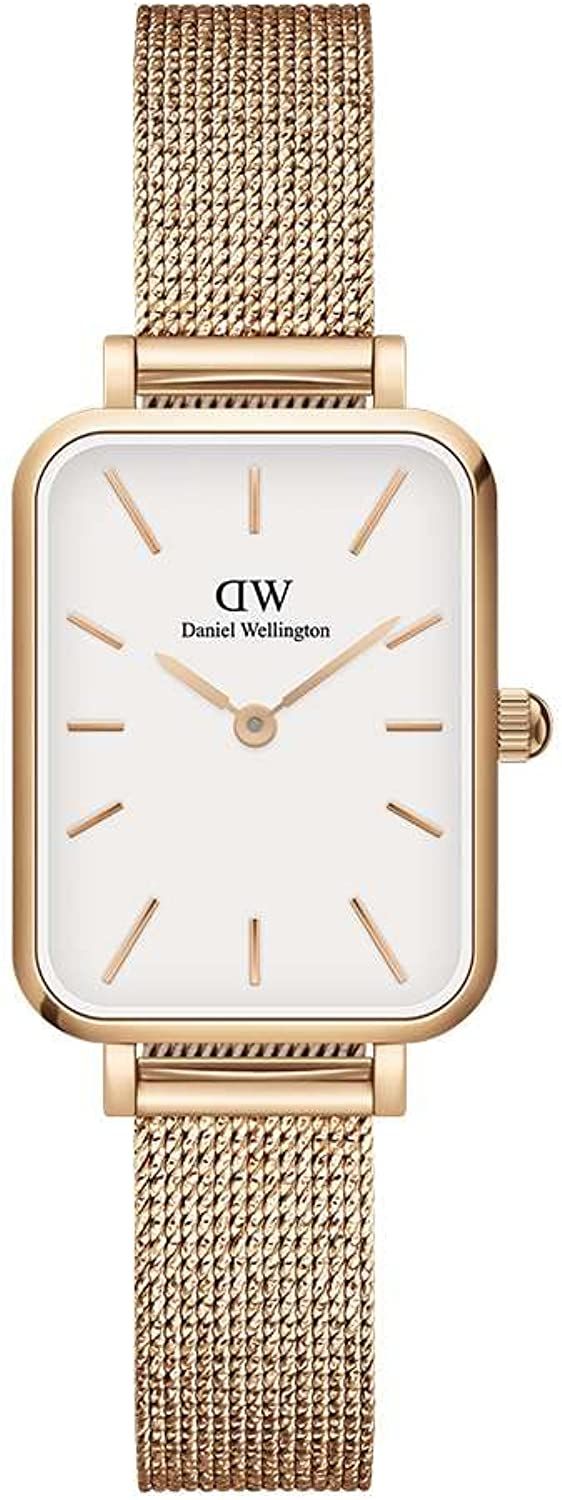 Daniel Wellington Quadro Melrose Watch, Rose Gold Mesh Bracelet, 20x26mm | Amazon (UK)