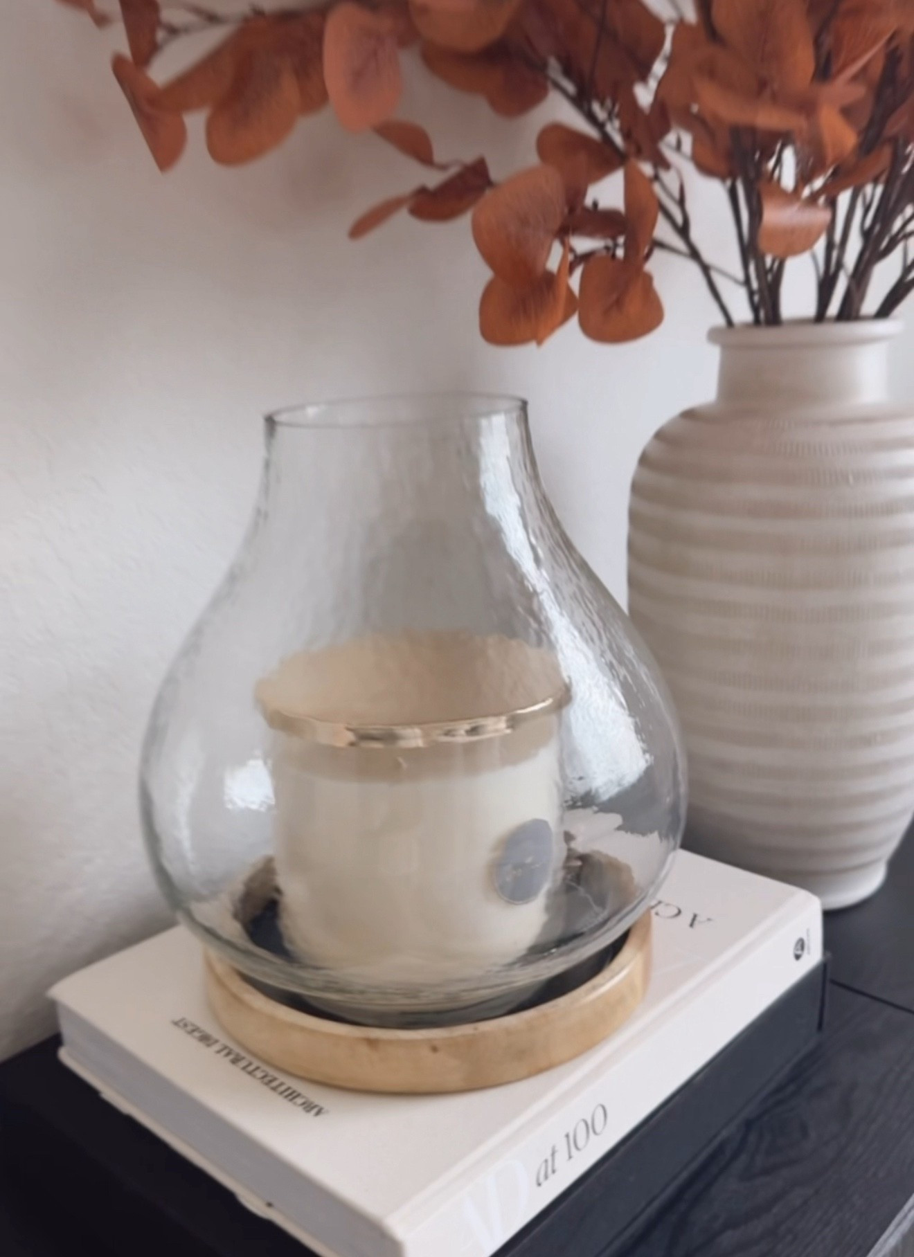 Hurricane lamp that fits large candles 