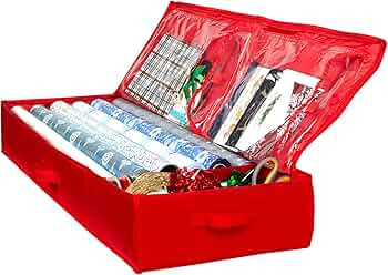 Amazon.com: Wrapping Paper Storage Container – Fits up to 27 Rolls 1 3/8” Diam. - Underbed Gi... | Amazon (US)