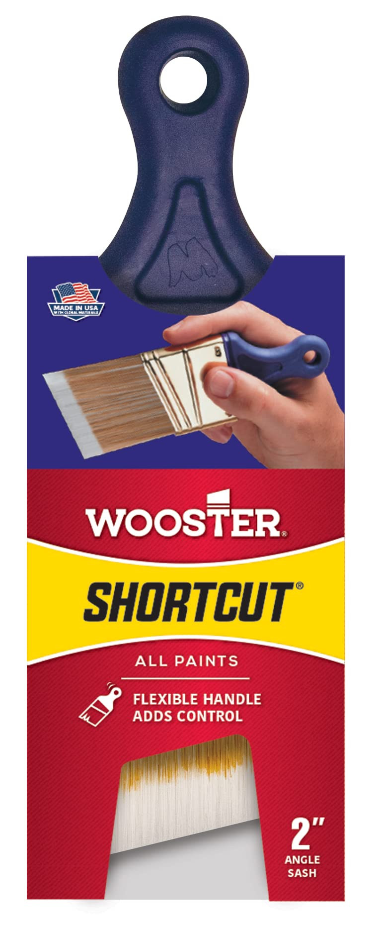 Wooster Brush Q3211-2 Shortcut Angle Sash Paintbrush, 2-Inch, White | Amazon (US)