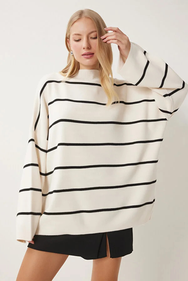 Pullover - Beige - Oversized | Trendyol DE