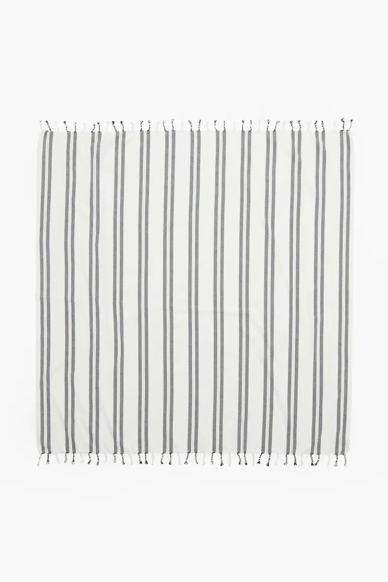 Large Hammam Beach Towel - Dark gray/striped - Home All | H&M US | H&M (US + CA)