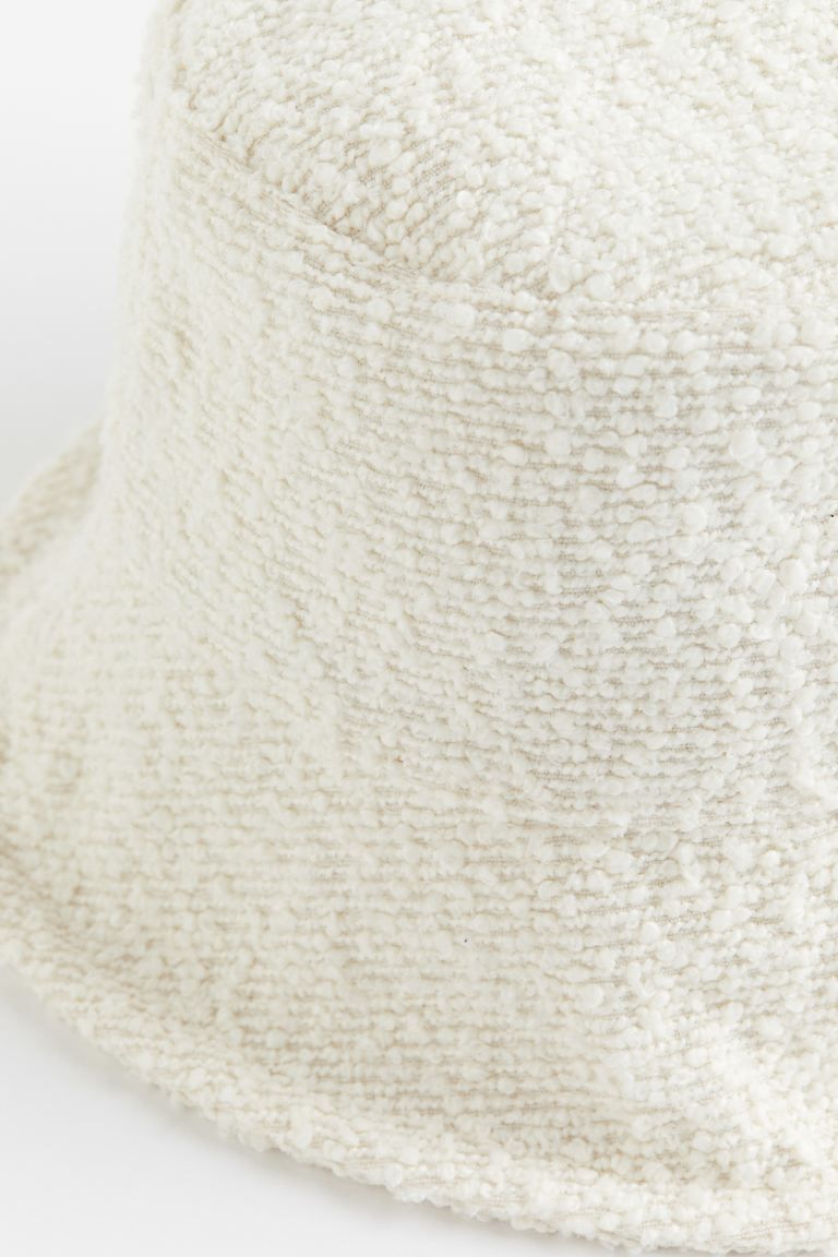 Textured-weave Bucket Hat - White - Ladies | H&M US | H&M (US + CA)