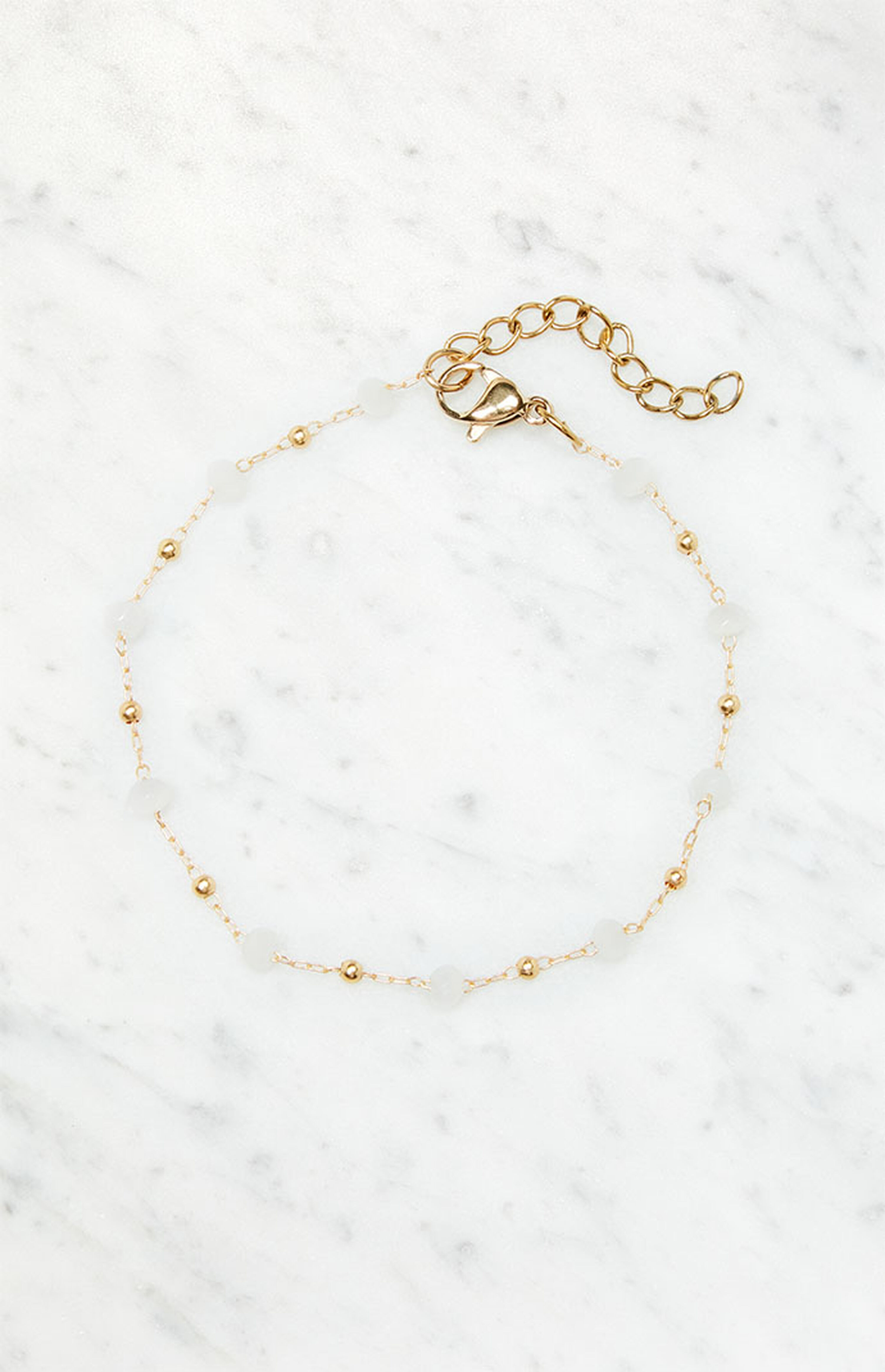 John Galt White Bead Bracelet | PacSun