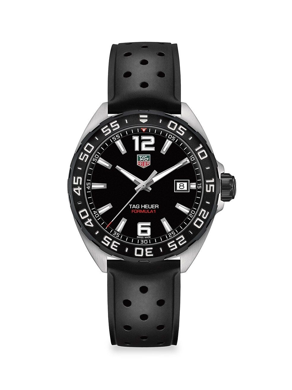 TAG Heuer Formula 1 41MM Stainless Steel &amp; Rubber Strap Quartz Watch | Saks Fifth Avenue