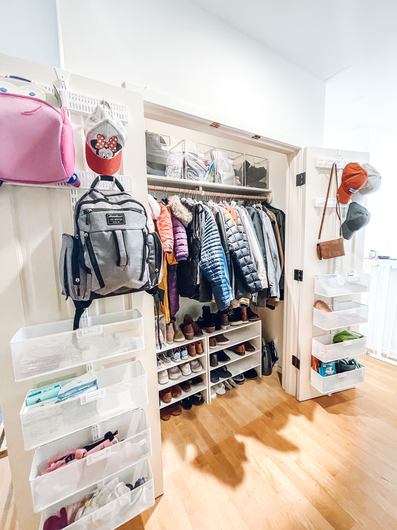 Entryway organization✨ Elfa Closet Wall-Mounted Rack. The Container Store 2-Shelf Shoe Stacker. IDESIGN Large Linus Cube Bin W/ Handles. Design Ideas Large Lookers Cube. Women's Baller Hat Soft.

#LTKfamily #LTKhome #LTKkids
