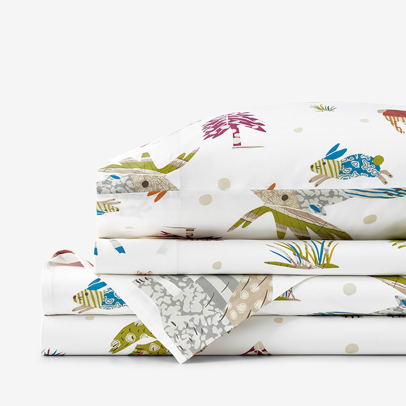 Company Cotton™ Woodland Animals Percale Sheet Set | The Company Store