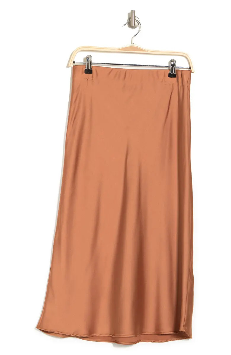 RENEE C Solid Satin Midi Skirt | Nordstromrack | Nordstrom Rack