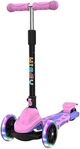 Hiboy Q1 Scooter for Kids - 4 Adjustable Heights, 3 Wheels with 2 LED Light-Up Front Wheels, Fold... | Amazon (US)