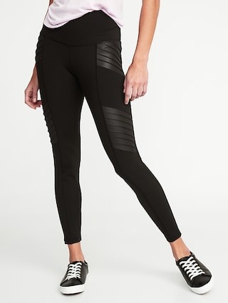 High-Waisted Moto 7/8-Length Street Leggings For Women | Old Navy (US)