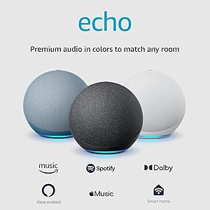 Amazon Echo (newest model), Alexa speaker with premium sound, Ideal for large bedrooms, living ro... | Amazon (US)