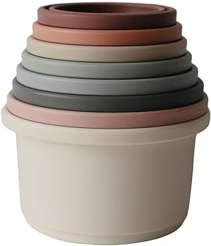 mushie Stacking Cups Toy | Made in Denmark (Original) | Amazon (US)