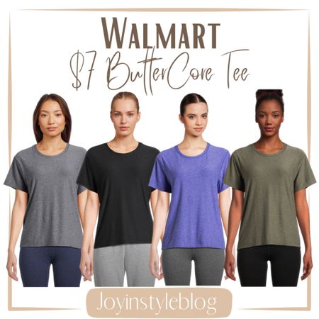 $7 Walmart Athletic Works Women's ButterCore Tee with Short Sleeves, Sizes XS-XXXL / travel outfit / athletic shirt / comfy tee 

#LTKTravel #LTKFindsUnder50 #LTKOver40