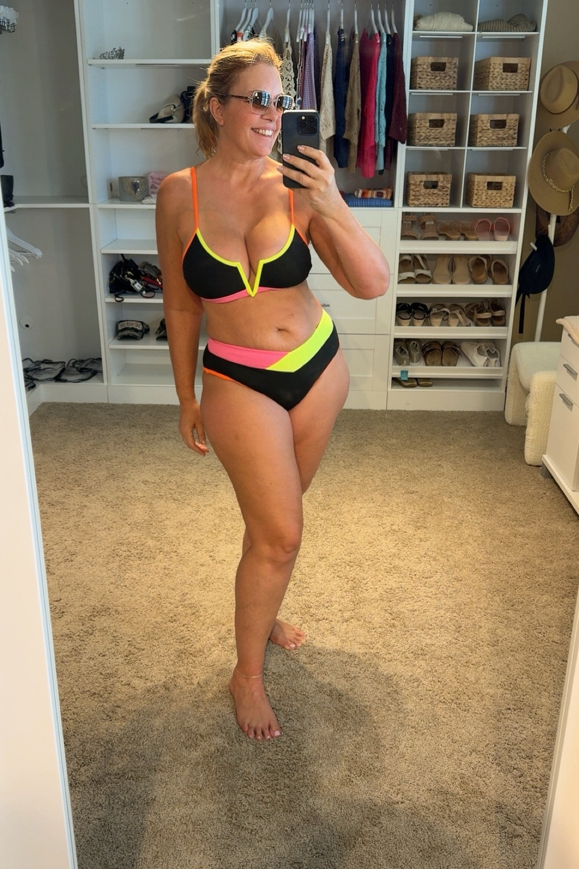 Cute two-piece color block swimsuit.  

#LTKSwim #LTKSeasonal #LTKMidsize