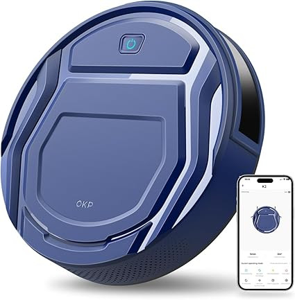 OKP Life K2 Robot Vacuum Cleaner 1800 mAh, Blue | Amazon (US)
