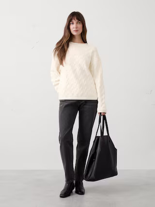 Cable Roll-Neck Sweater | Banana Republic Factory
