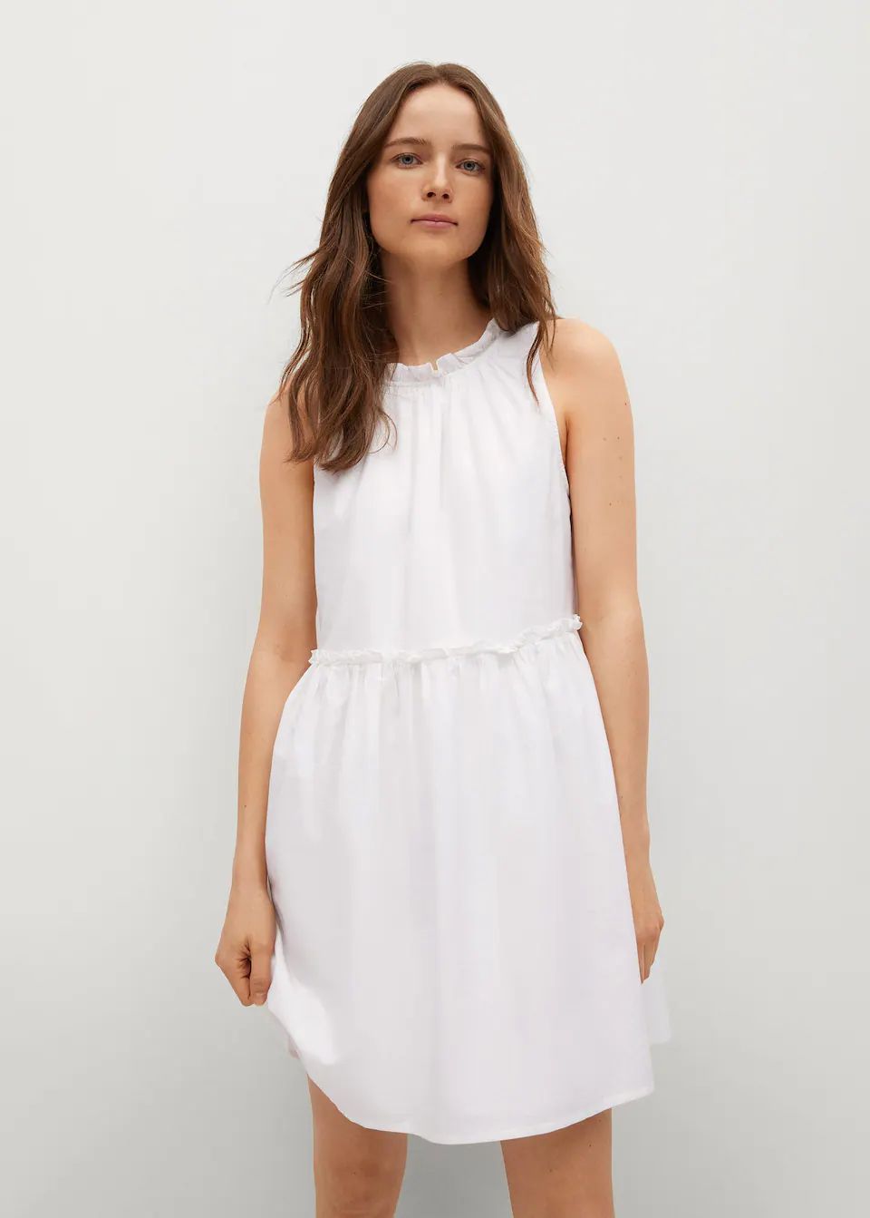 Gathered details dress | MANGO (US)