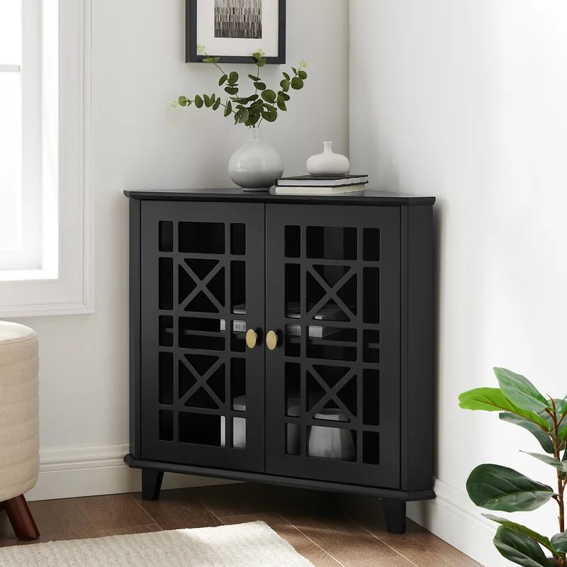 Jason 30'' Tall 2 - Door Corner Accent Cabinet | Wayfair North America