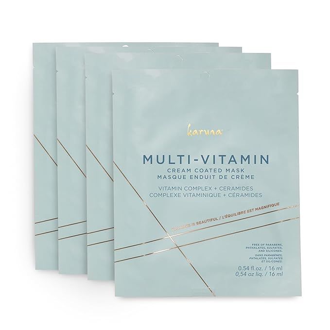 Karuna - MULTI-VITAMIN Face Masks Skincare Must-Have, Cream-Coated, Hypoallergenic Hydration for ... | Amazon (US)