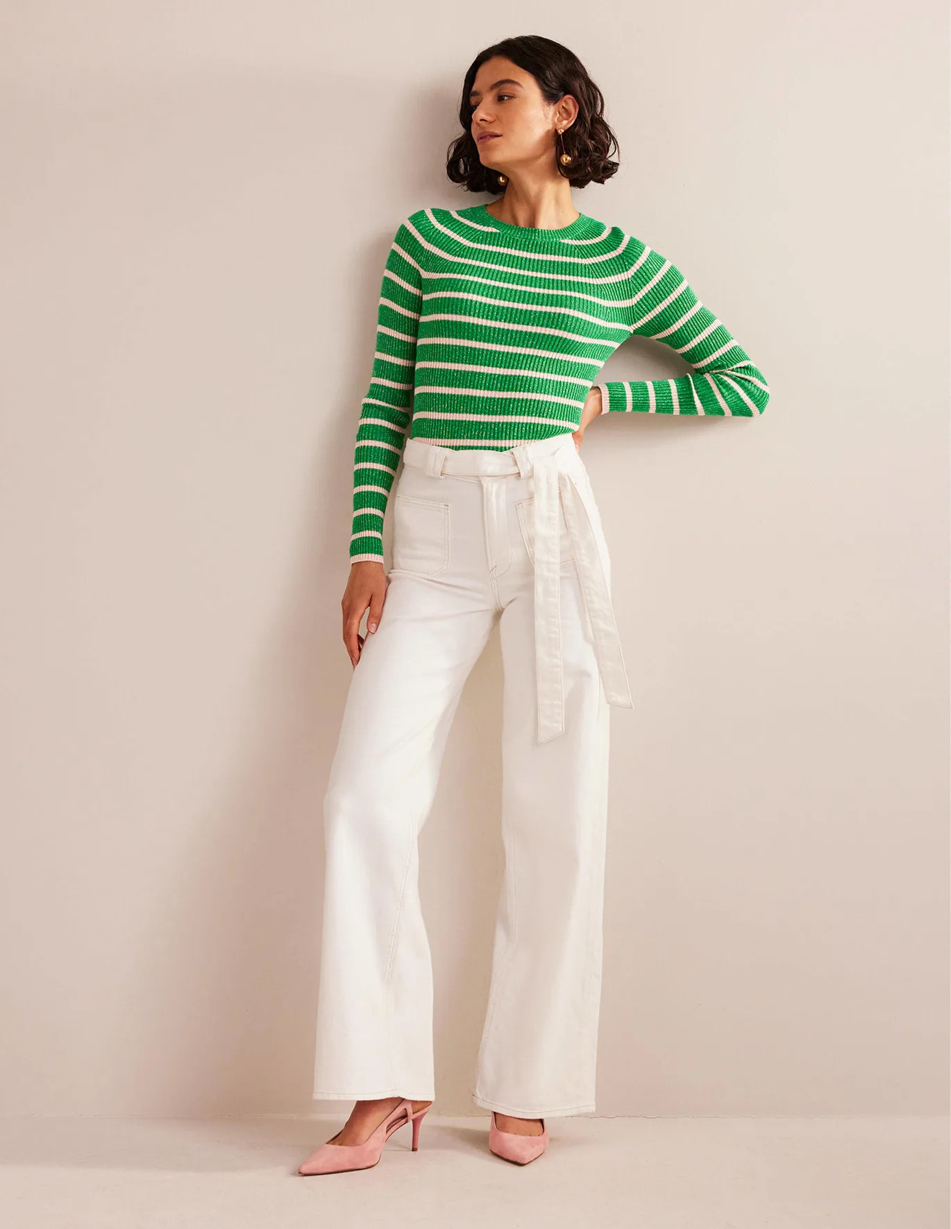 Effie Sparkle Stripe Sweater | Boden (US)