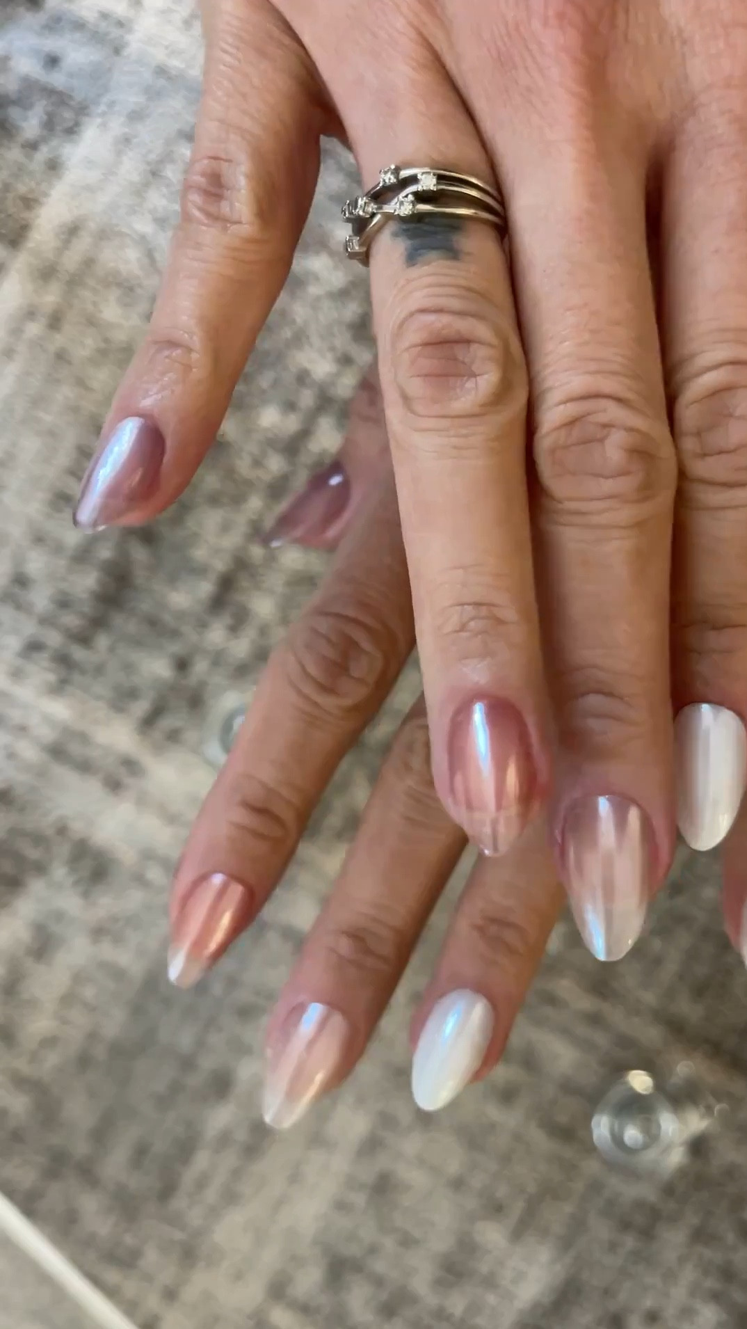 Nude manicure leveled up! This effect looks more like iridescent pearl chrome powder than the semi cured cat eye effect already on these softgel / gel-X nails. The nail set comes with enough nails to do a solid manicure or mix and match colors or use one of each shade for this neutral pearly ombré manicure. These are soak off gel nails that are semicured and then finished with gel glue and uv led nail lamp. 

I’ve also linked my favorite iridescent chrome effect powders for the girlies who like to DIY nails 💅🏽

#LTKBeauty #LTKStyleTip #LTKFindsUnder50