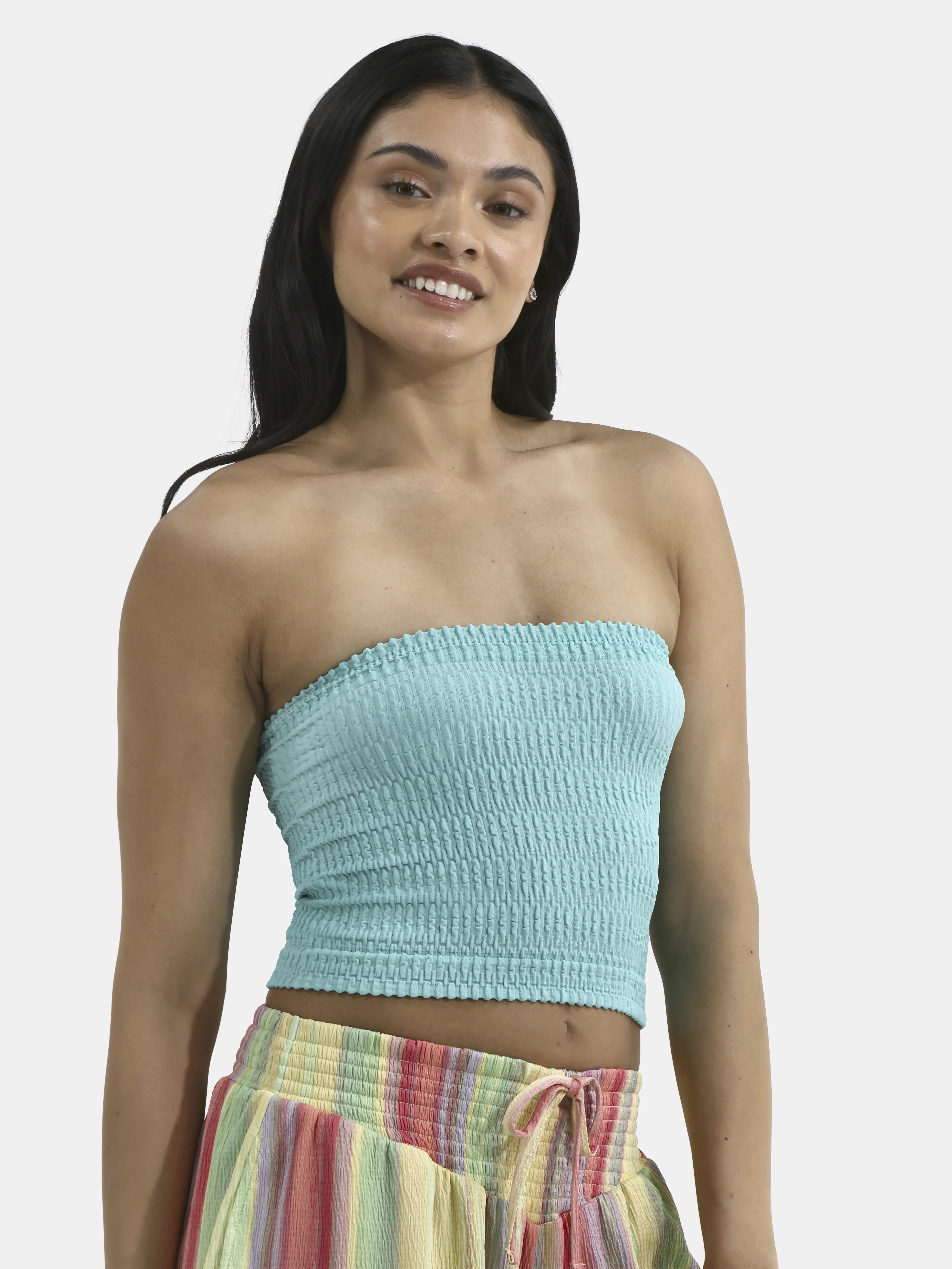 No Boundaries Seamless Textured Tube Top, Women's | Walmart (US)