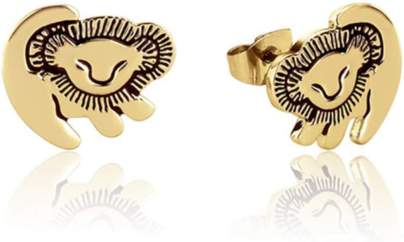 Lion King Simba Earrings Women Jewelry Gift Gold Rose Gold Christmas Stud Earrings Cute Cartoon S... | Amazon (US)