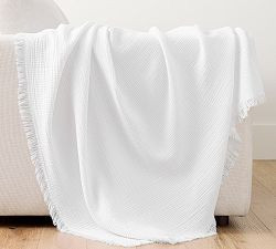 Orinda Cotton Gauze Muslin Throw | Pottery Barn (US)