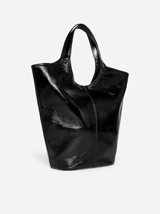 Patent Leather Tote Bag – Black – Women – ARKET GB | Arket UK