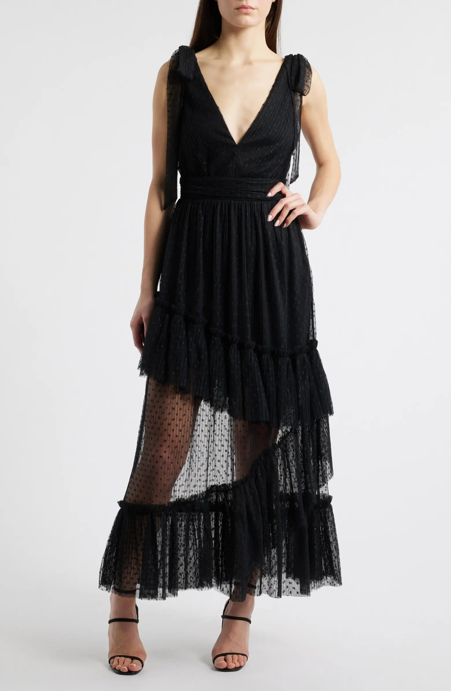 Lulus Sutton Swiss Dot Midi Dress | Nordstrom | Nordstrom