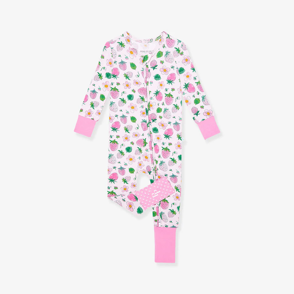 Strawberry Pink Baby Convertible Sleeper | Kyra | Posh Peanut