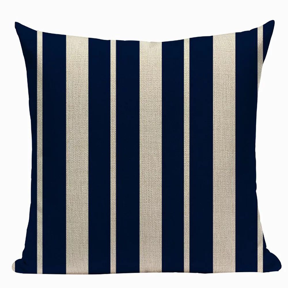 Bellino Linen Indoor Outdoor Striped 18" Throw Pillow | Walmart (US)