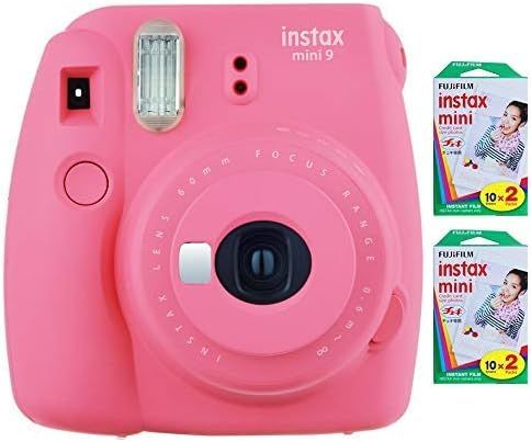 Amazon.com: Fujifilm Instax Mini 9 Instant Camera (Flamingo Pink) with 2 x Instant Twin Film Pack... | Amazon (US)