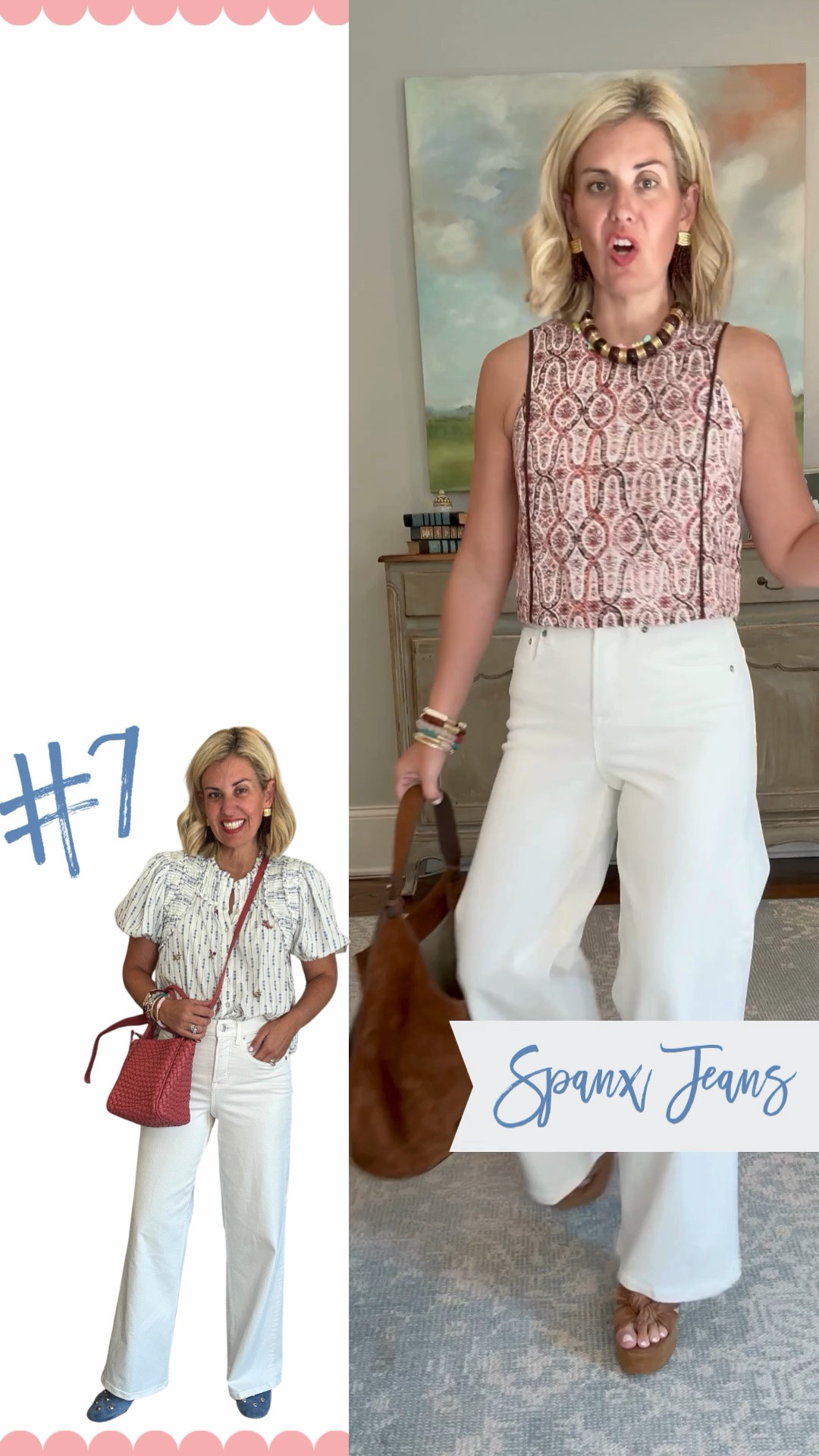 The ecru Spanx jeans are just perfection! Styling them all the ways. 
Top - xs
Jeans - xs petite 
Heels - 8 tts 

*code Catherine20 at Allie + Bess

#LTKdayinmylife #LTKootd #LTKmomlife