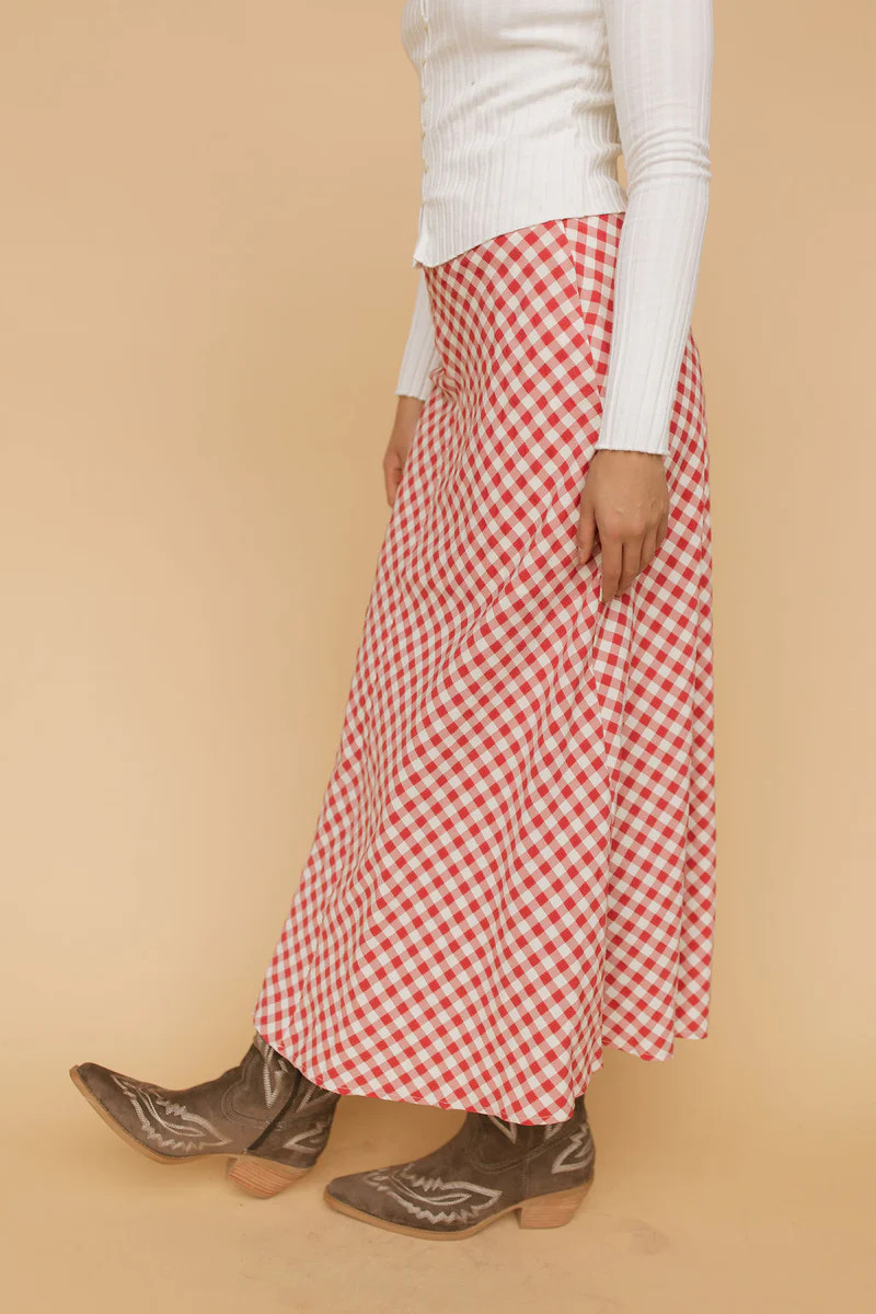 Lyla Gingham Maxi Skirt | Henly