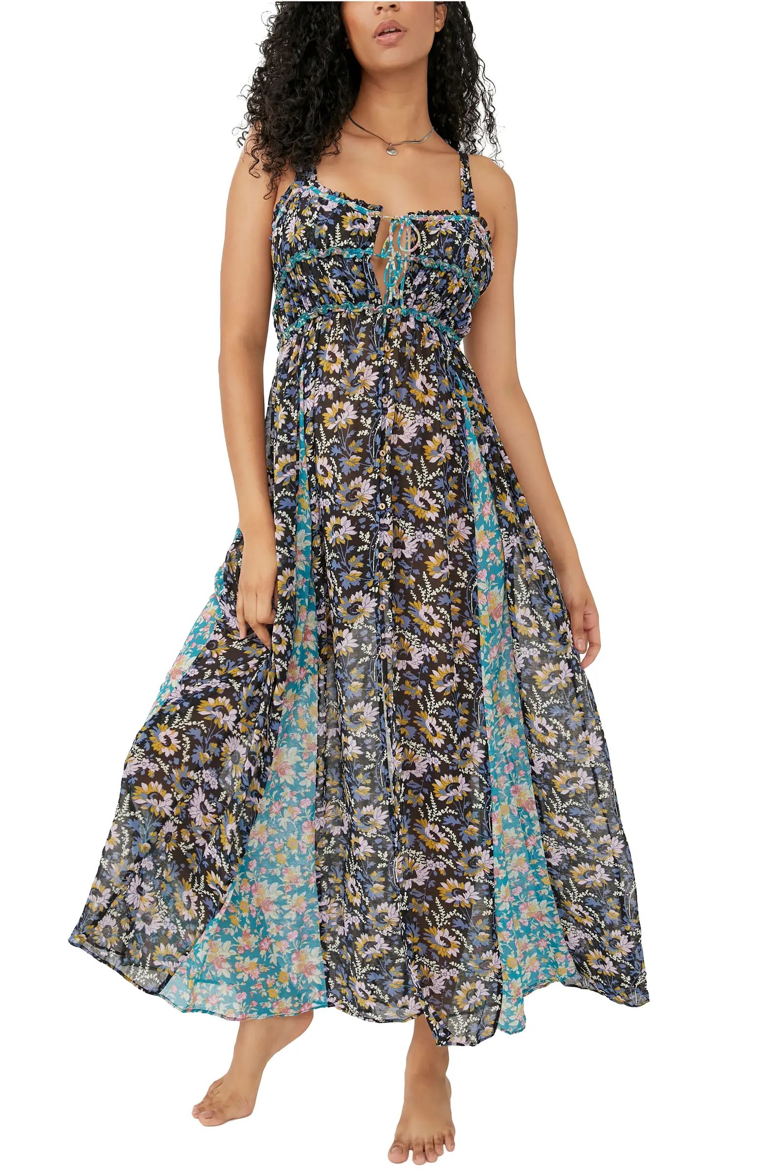 Dance with Me Printed Sleeveless Maxi Sundress | Nordstrom