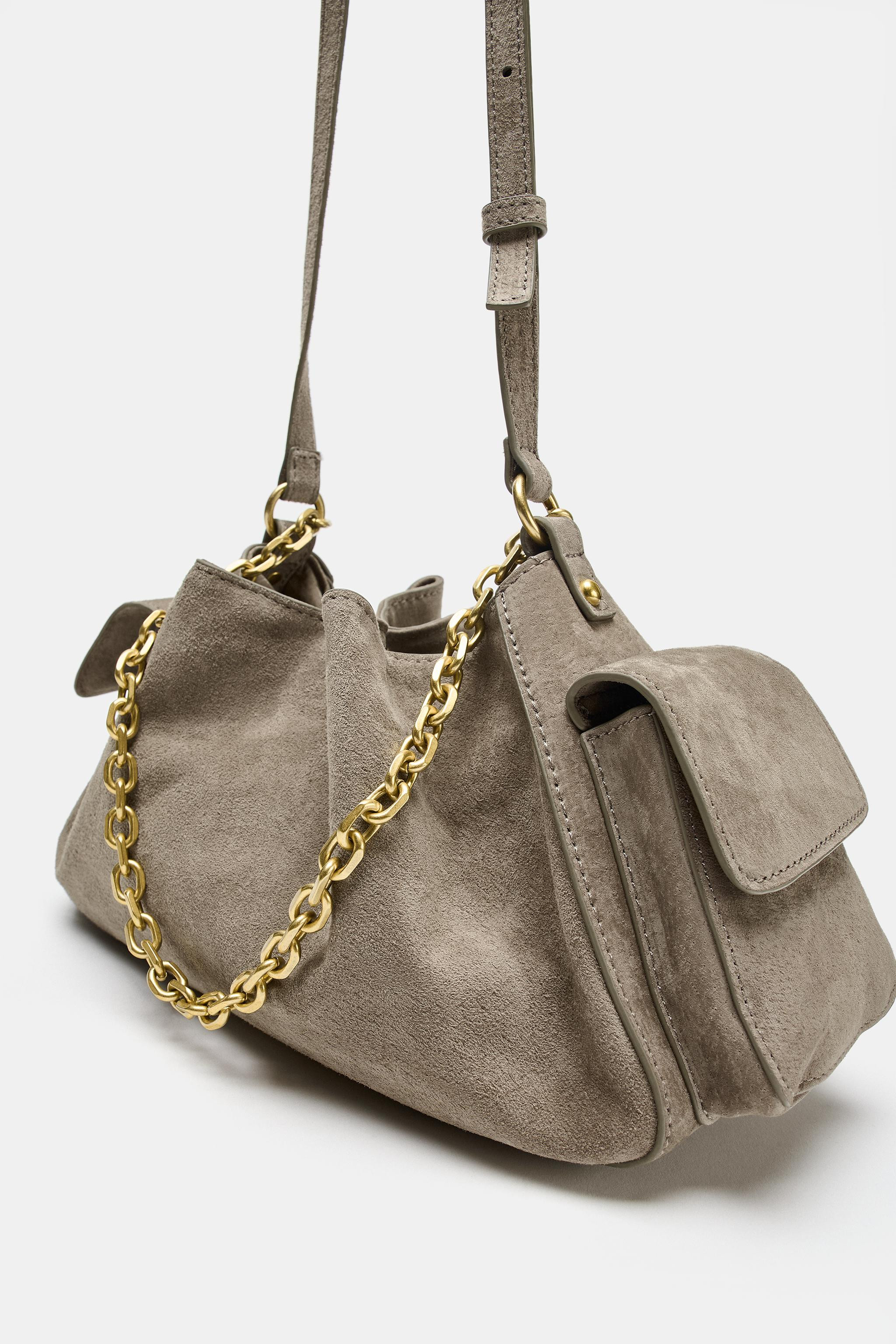 MINI GATHERED LEATHER CROSSBODY BAG | Zara UK