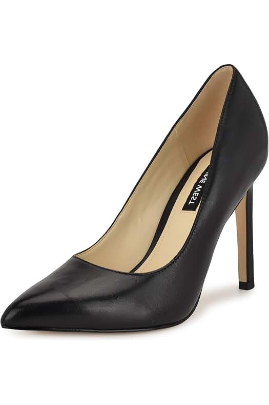 Black leather heels | Amazon (US)
