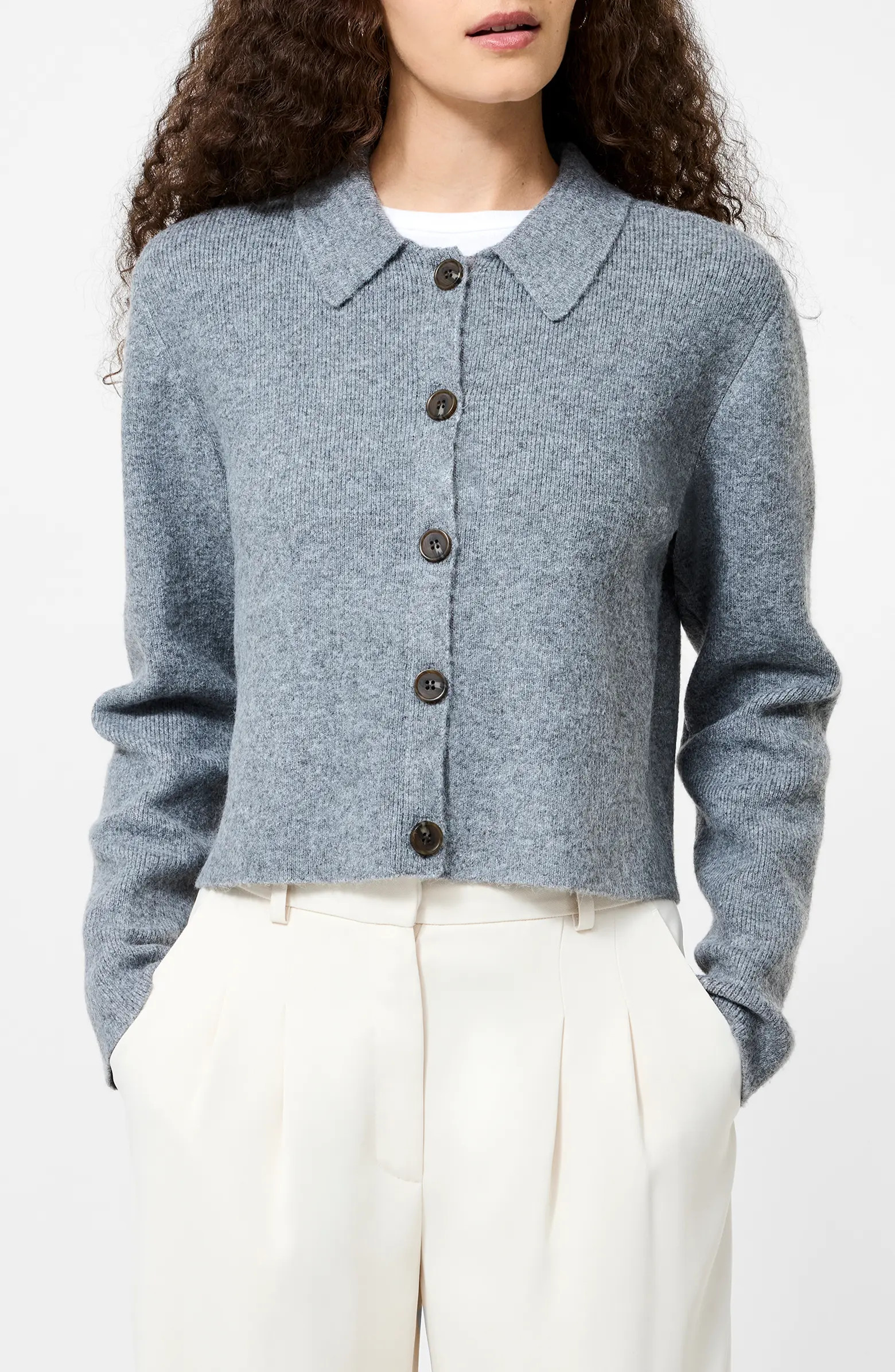 Ellie Collared Crop Cardigan | Nordstrom