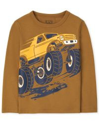 Baby and Toddler Boys Long Sleeve Monster Truck Graphic Tee | The Children's Place | The Children's Place