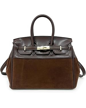Travistar Suede Tote Bag for Women Small Leather Suede Purse Retro Top Handle Handbag Crossbody S... | Amazon (US)
