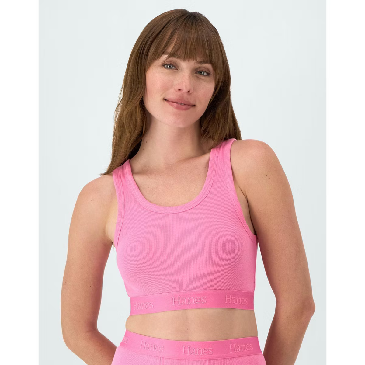 Hanes Originals Women's SuperSoft Comfywear Rib Banded Crop Top | Target