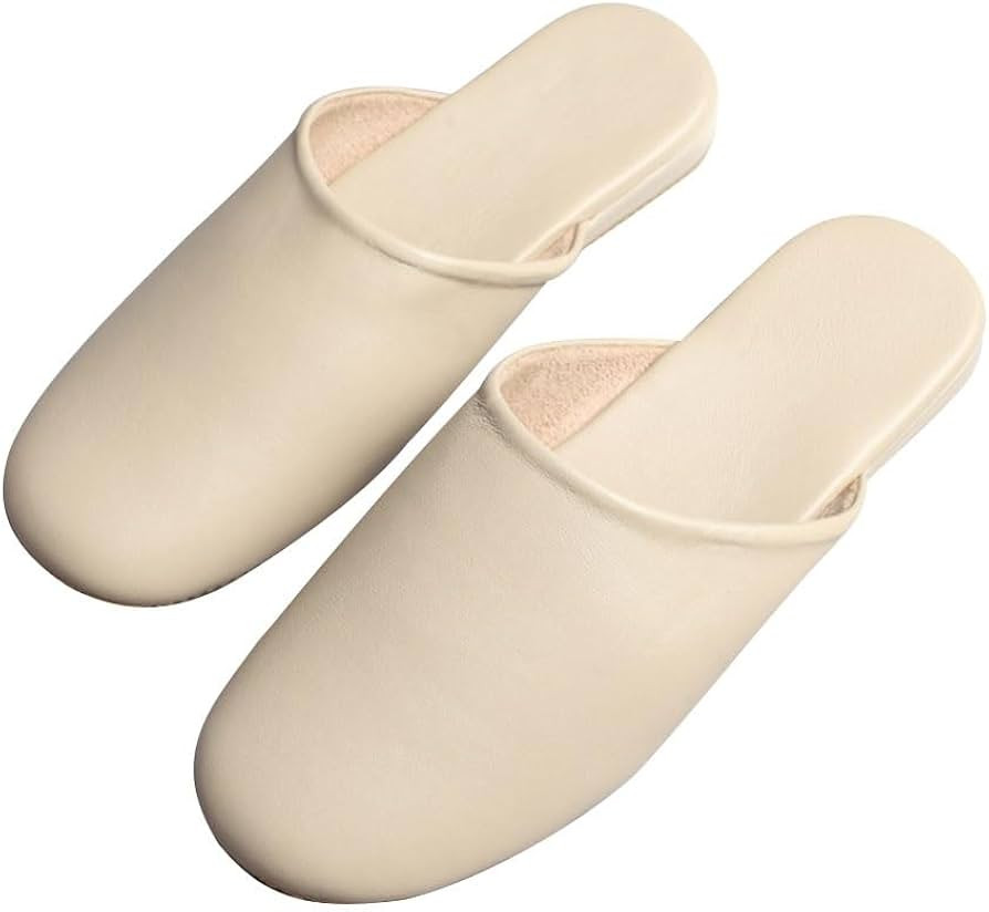 Genuine Leather Scuff Slippers Men and Women Home Slippers,Four Season Soft Bottom Slippers,Coupl... | Amazon (CA)